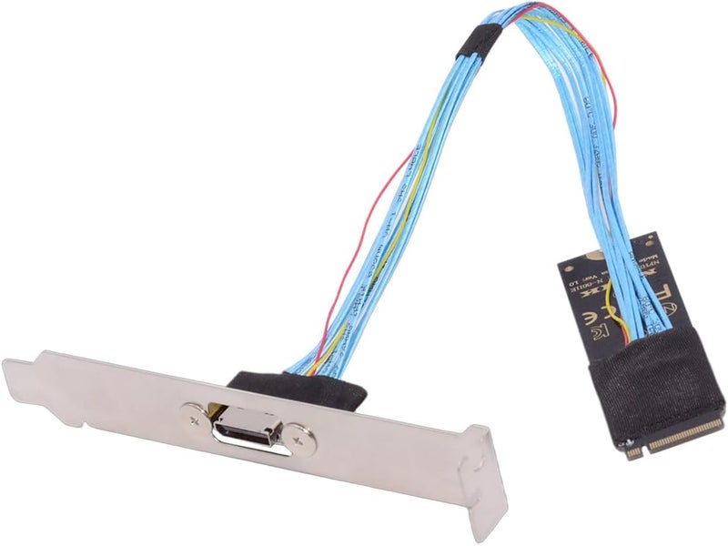 CY 2280 NGFF PCI-E4.0 M.2 M-Key to Oculink SFF-8612 SFF-8611 Host Cable 30cm with Bracket for NVME U.2 SSD Egpu - Image 1